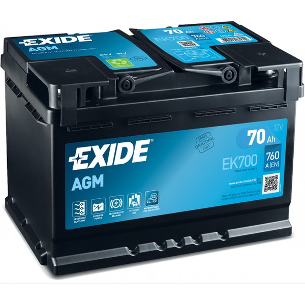 Exide EK700 AGM — 70 Ач — AGM