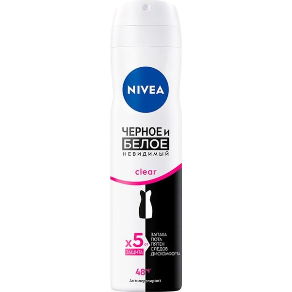 Nivea Невидимая защита для чёрного и белого — спрей-антиперспирант