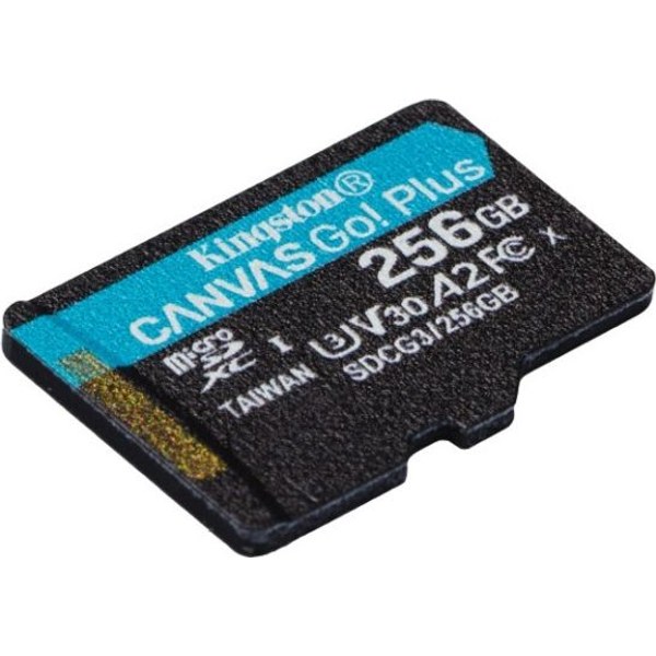 Kingston Canvas Go! Plus microSD (SDCG3) — microSDXC, UHS-I U3 V30 A2