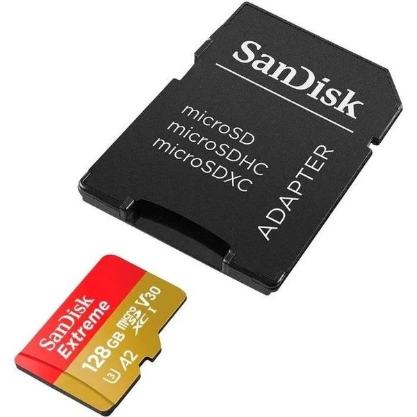 SanDisk Extreme microSD — microSDXC, UHS-I U3 V30 A2