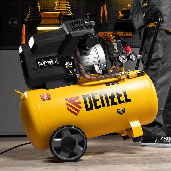 Denzel DKV2200/50 X-PRO — масляный, коаксиальный, ресивер 50 л