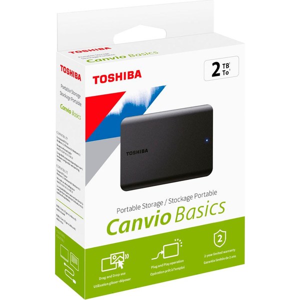 Toshiba Canvio Basics 2TB — портативный 2.5"